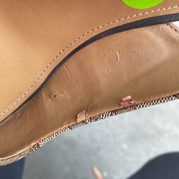 Coach ferry signature C Jacard calf Brown wedge cork shoes - Picture 10 of 13